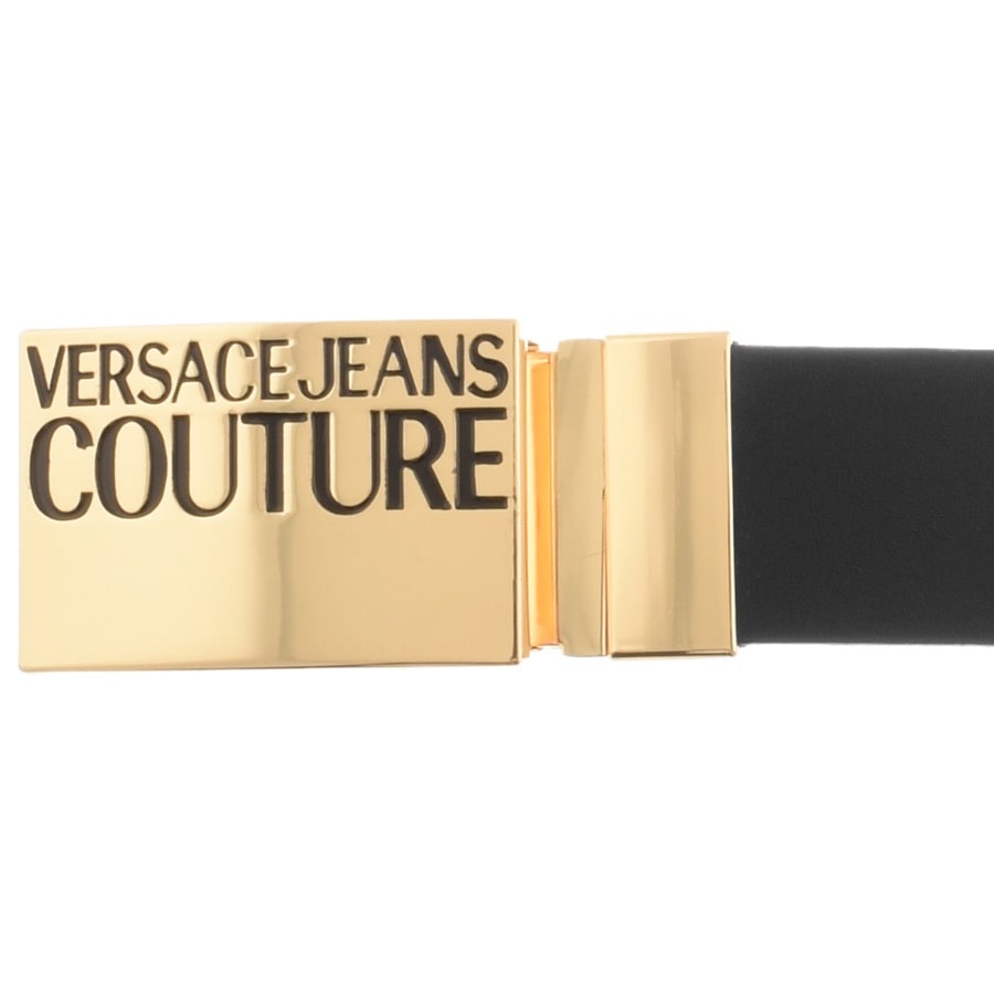 Alternative Image for ProductVersace Jeans Couture Leather Logo Belt Black3